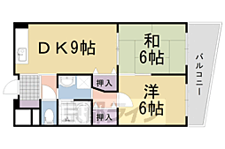 ヴィーヴル向日 2LDKの間取図画像