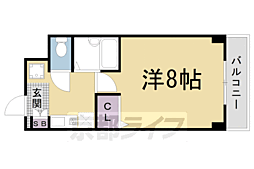 エレガント西院 1Kの間取図画像