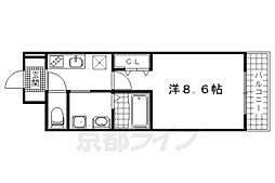 ヴィラ・サンセール2 1Kの間取図画像