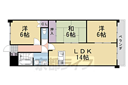 シベール阪急桂 3LDKの間取図画像