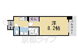 ファーストコート五条新町 1Kの間取図画像