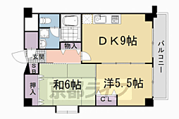 四条高倉スカイハイツ 2LDKの間取図画像