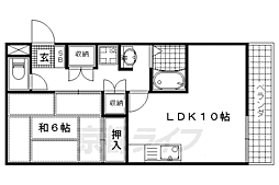 レグルスコート 1LDKの間取図画像