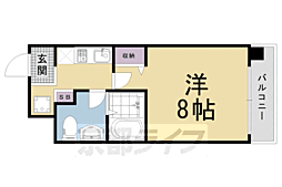 グランドパレス西院西館 1Kの間取図画像