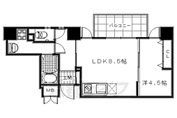 VILLA MARY五条 2階/206