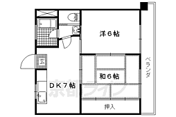 蔭山ビル 2DKの間取図画像