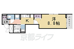 サピー日英III 1Kの間取図画像