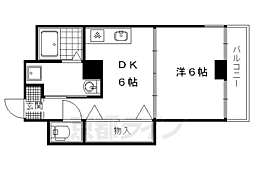 ハウスジュン 1DKの間取図画像