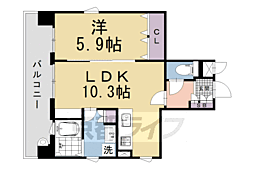 仮)四条富小路マンション 1LDKの間取図画像
