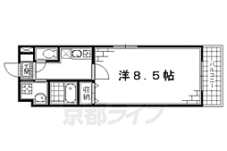 CREDOR伏見稲荷 1Kの間取図画像