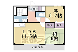 ヴェルドミール 2LDKの間取図画像