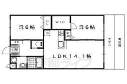 エルヴィータ安朱 2LDKの間取図画像