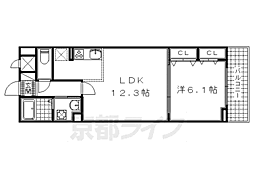 ソレイユ 1LDKの間取図画像