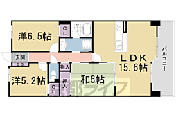 パデシオン山科夢ケ丘 3LDKの間取図画像