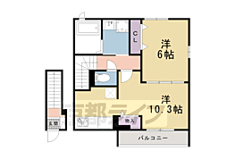 ルピナス等寺院 1LDKの間取図画像