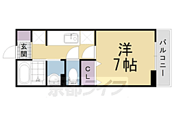 メゾンジェルメ 1Kの間取図画像