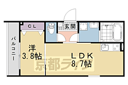 (仮称)ジーメゾン石田ルディア 1LDKの間取図画像
