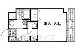 メゾンノエル 1Kの間取図画像
