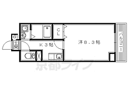クリザンテェーモ 1Kの間取図画像