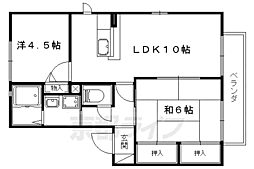 ビューハイツ小野 2LDKの間取図画像