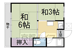 シオン荘 2Kの間取図画像