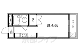 桂川マンション 1Kの間取図画像
