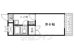 メゾングランドール 1Kの間取図画像