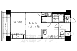 リーガル京都四条烏丸2 1LDKの間取図画像