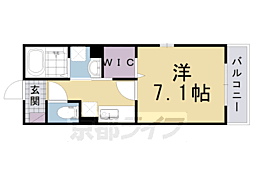 ウォーターリリー 1Kの間取図画像