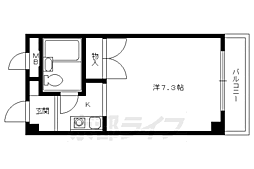 メゾン二葉 1Kの間取図画像