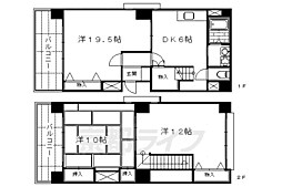ルネ河原町 3DKの間取図画像