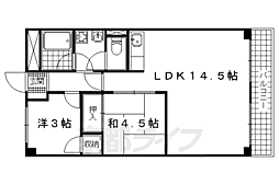 山科ハイツ 2LDKの間取図画像