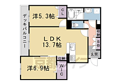 シャーメゾンガーデン太秦 2LDKの間取図画像