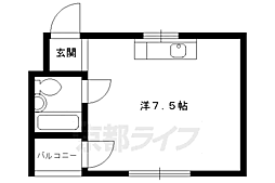 プラザクレバー3 ワンルームの間取図画像