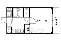 APT小野 1Kの間取図画像