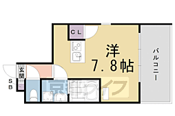 good8mirai上賀茂 ワンルームの間取図画像
