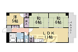 シャトレ桂 3LDKの間取図画像