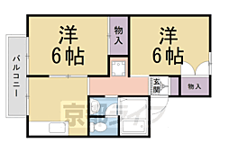 セジュール藤林 2DKの間取図画像