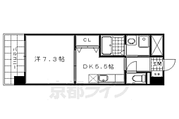 STD五条 1DKの間取図画像