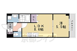 エスペランス中井2 1LDKの間取図画像