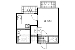 グラシアビル 1Kの間取図画像