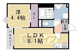 REGIES京都梅小路(レジエス京都梅小路) 1LDKの間取図画像