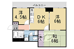 パレット御池 3DKの間取図画像