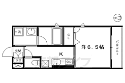 シャーメゾンろくはら 1Kの間取図画像