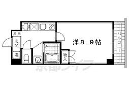 ファミュ白川 1Kの間取図画像