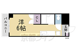 ミモザ館 1Kの間取図画像