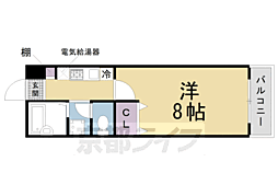 ラフィネ伏見 1Kの間取図画像