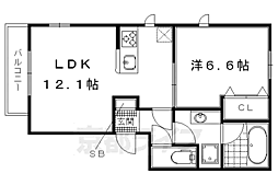 ルッソ北山 1LDKの間取図画像