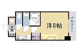 エステムコート京都西院 1Kの間取図画像