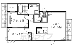 カーサルミノサウーノ 2LDKの間取図画像